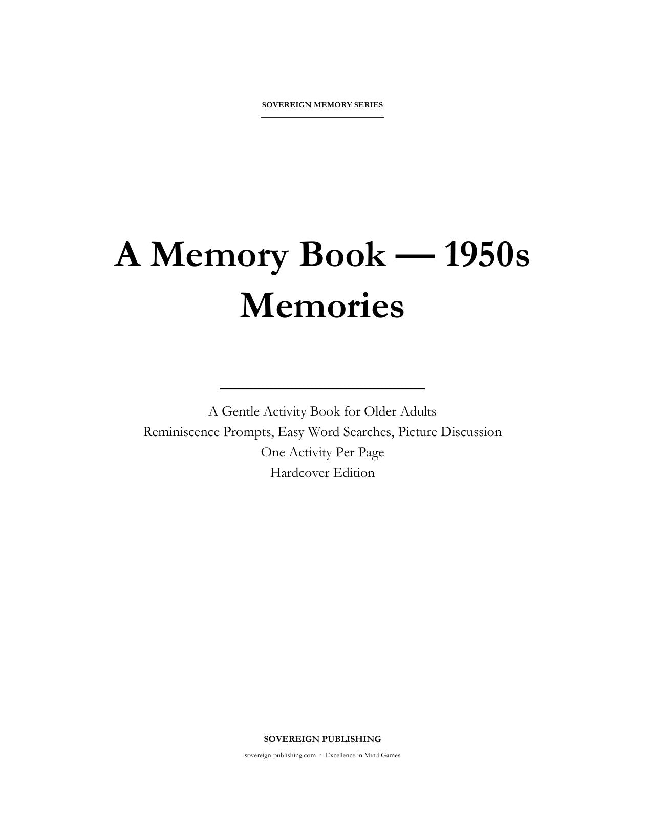 A Memory Book — 1950s Memories — Digital Edition