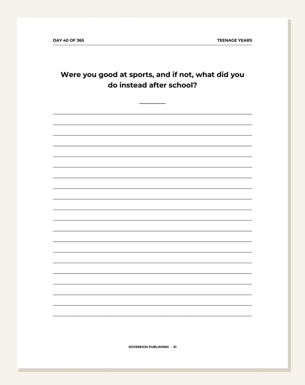 Conversations With Dad — guided writing page