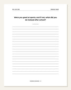 Conversations With Dad — guided writing page