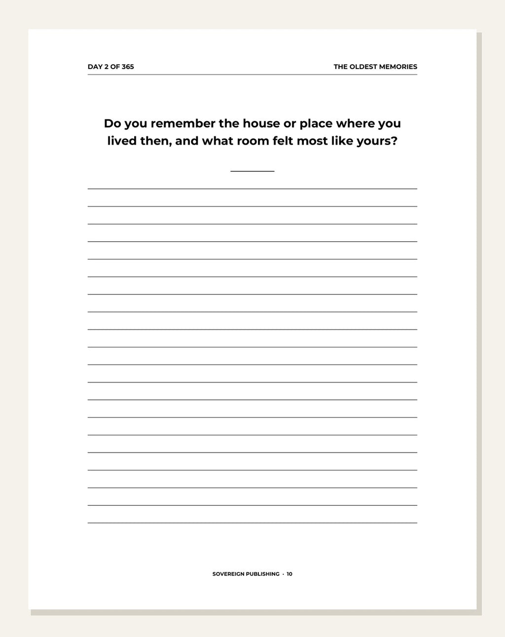 Our Family Tree — guided prompt page