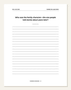 Our Family Tree — guided writing page