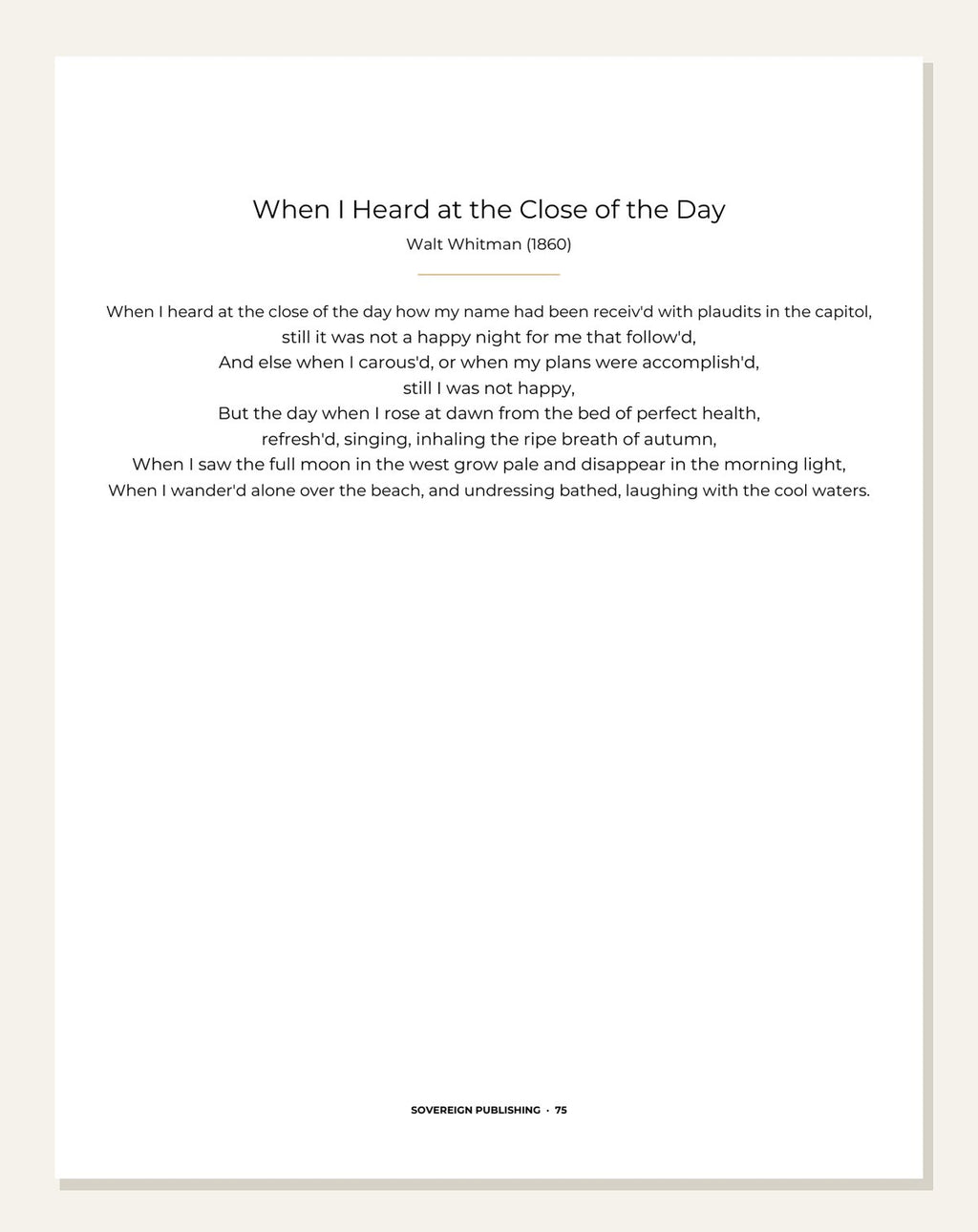 For My Grandchildren — poem interlude page