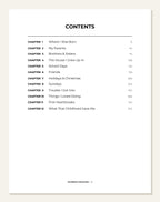 My Childhood Story — contents page