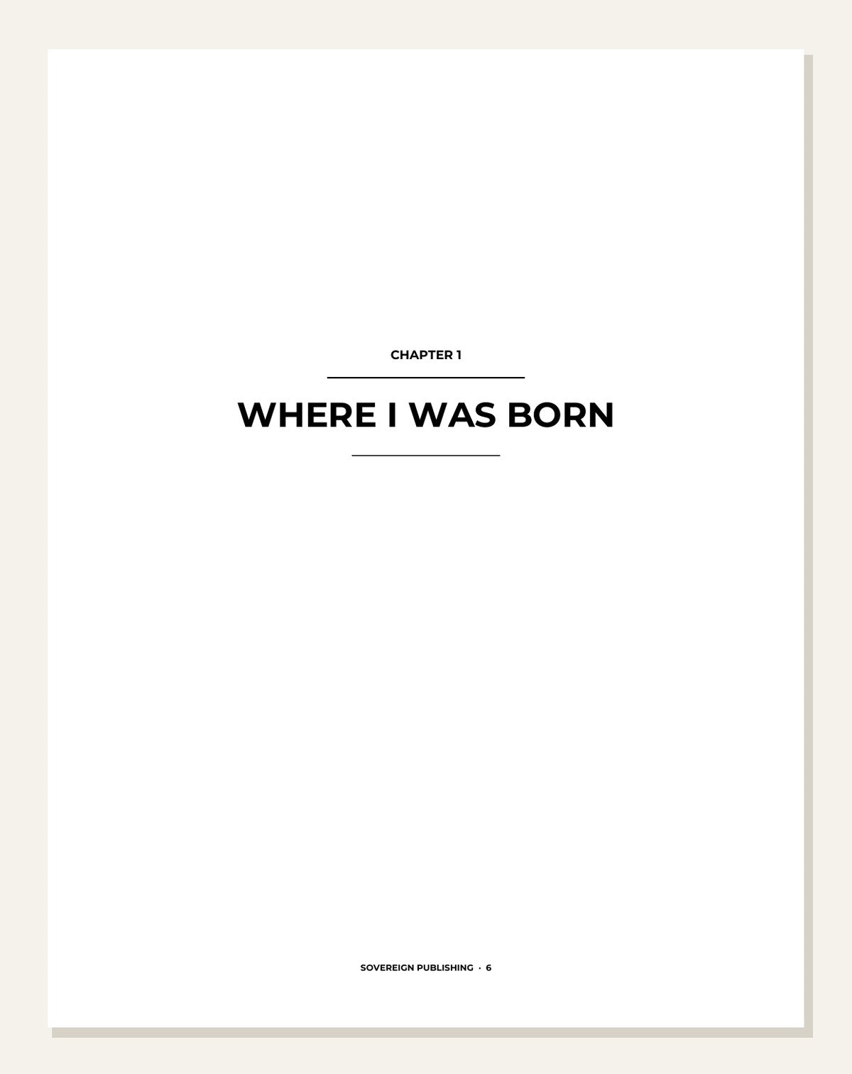My Childhood Story — chapter opener