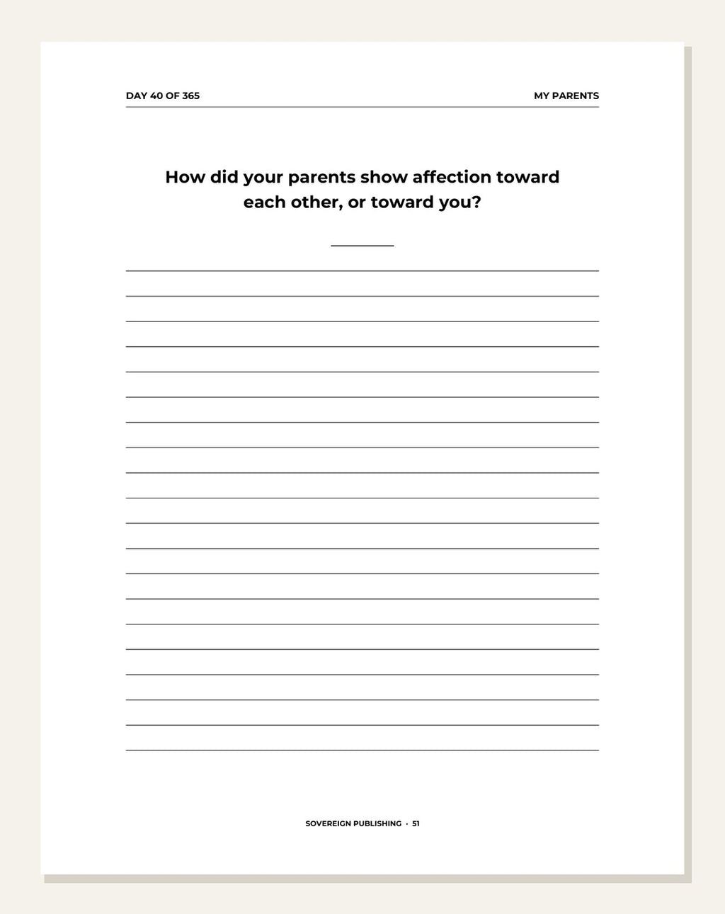 My Childhood Story — guided writing page