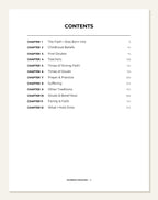 My Faith Story — contents page
