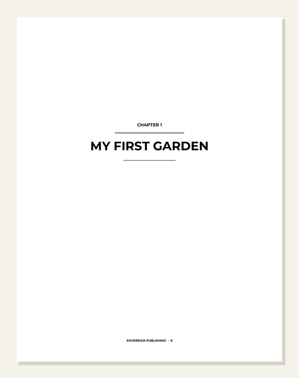My Garden — chapter opener