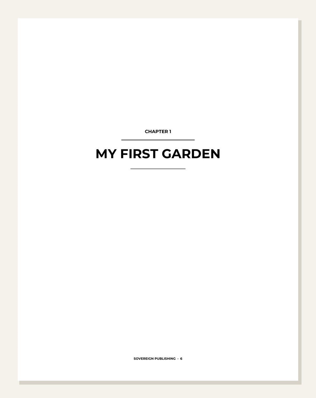 My Garden — chapter opener