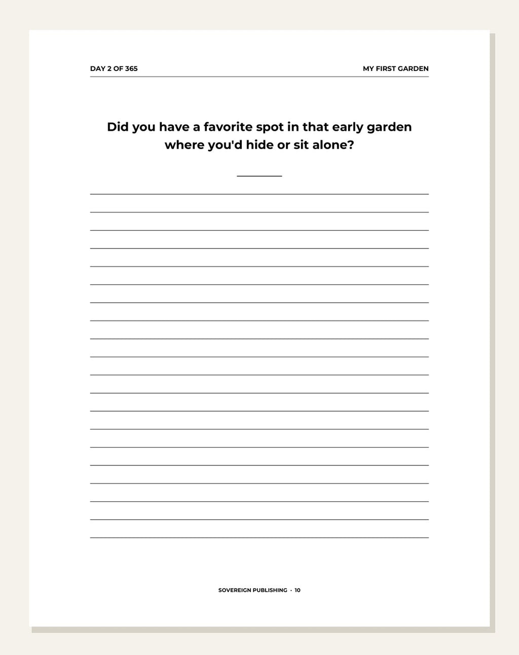 My Garden — daily prompt page