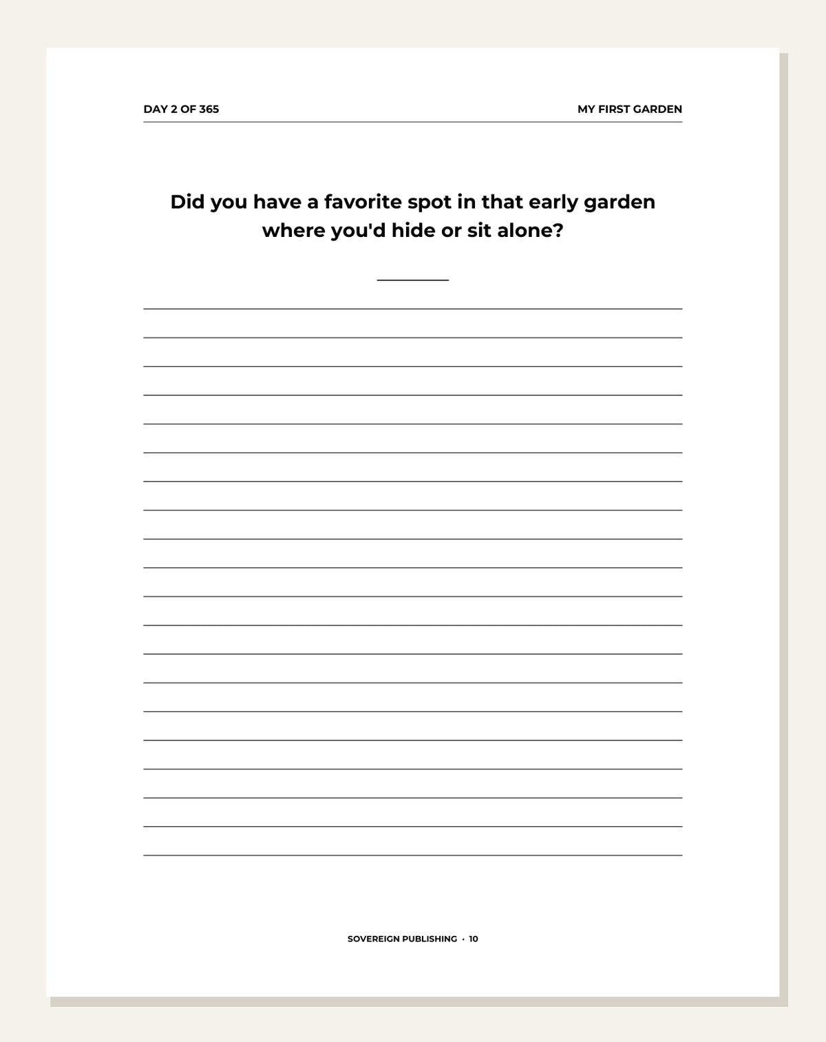 My Garden — daily prompt page