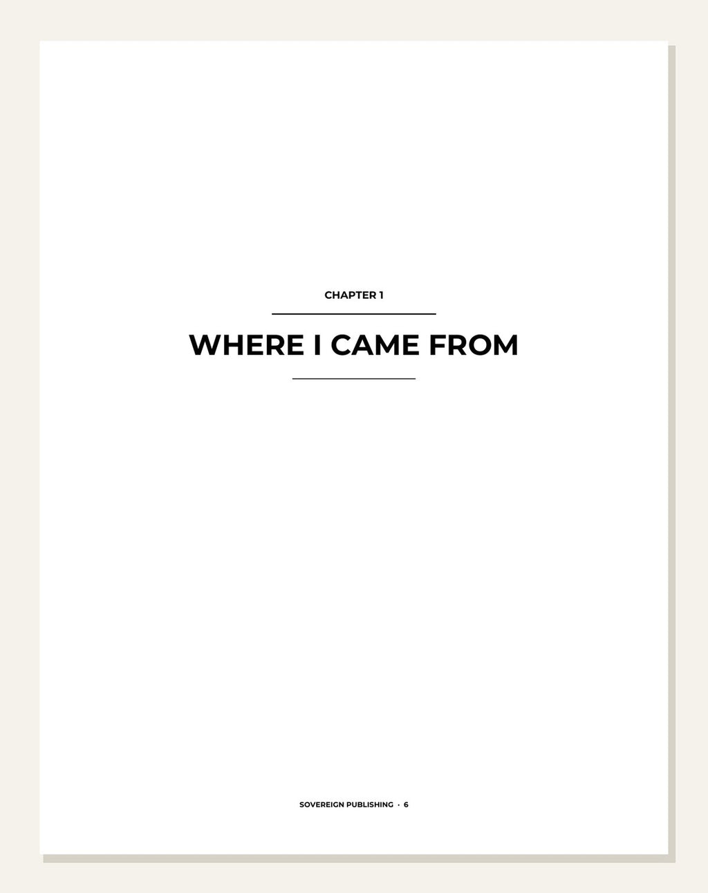 My Migration — chapter opener