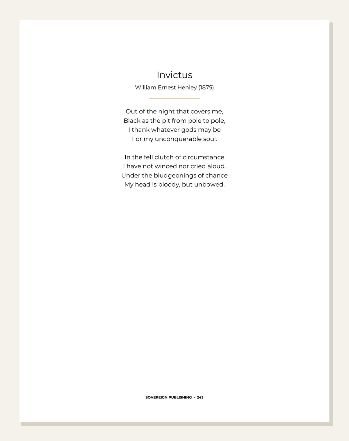 My Migration — poem interlude page
