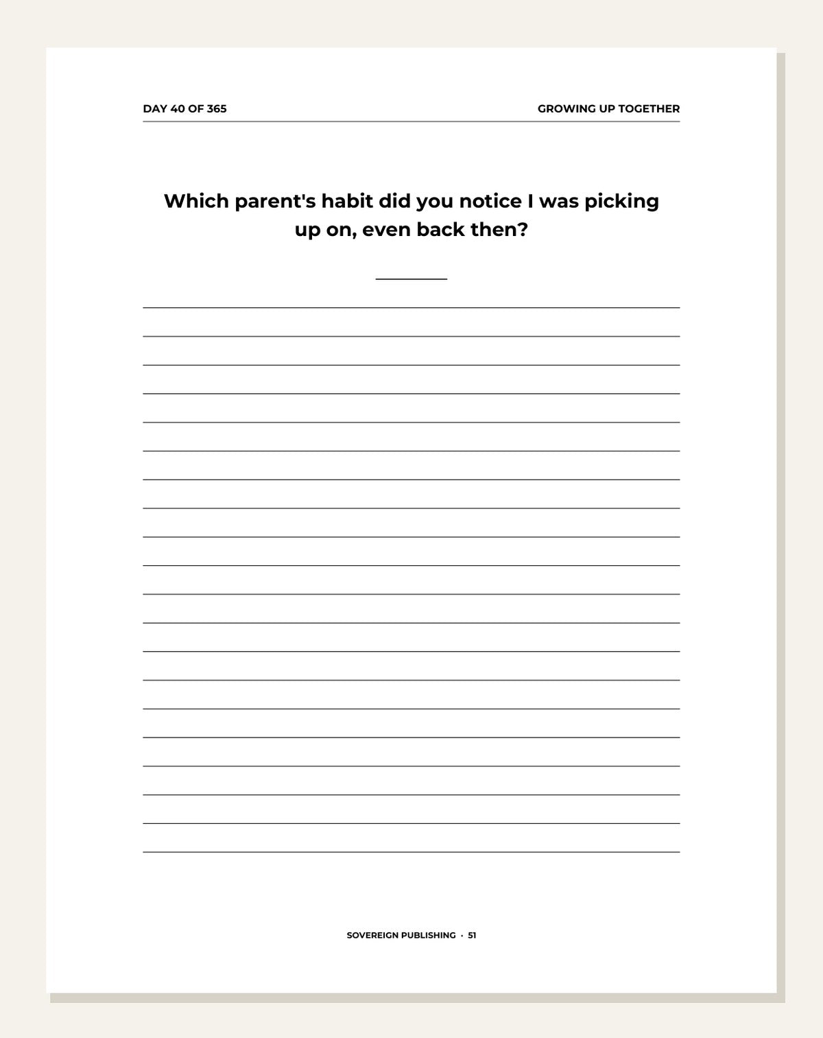 Conversations With Sisters — guided writing page