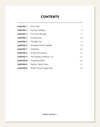Travels of a Lifetime — contents page