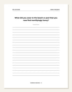 Travels of a Lifetime — guided writing page