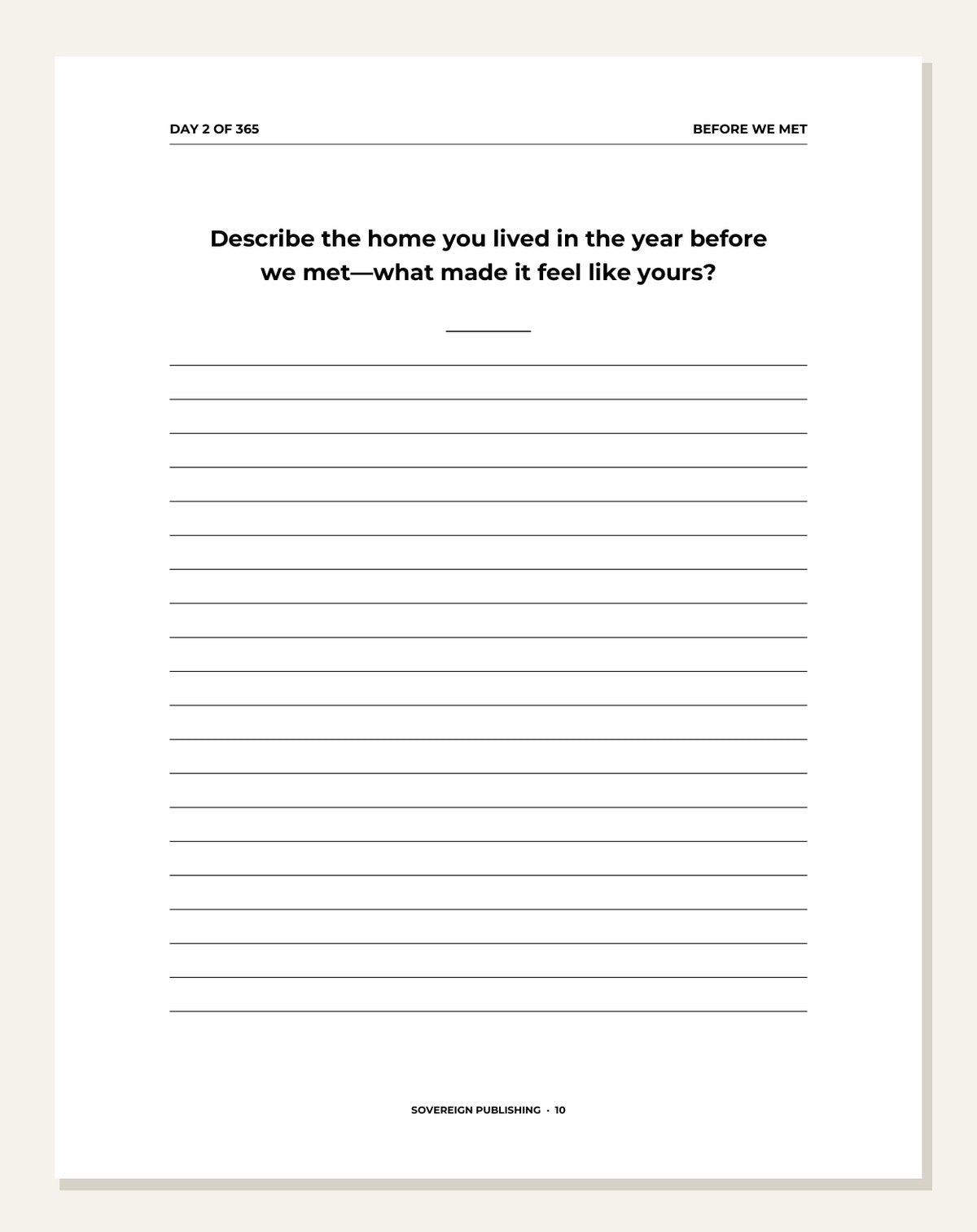 Our Wedding Story — inside page 3