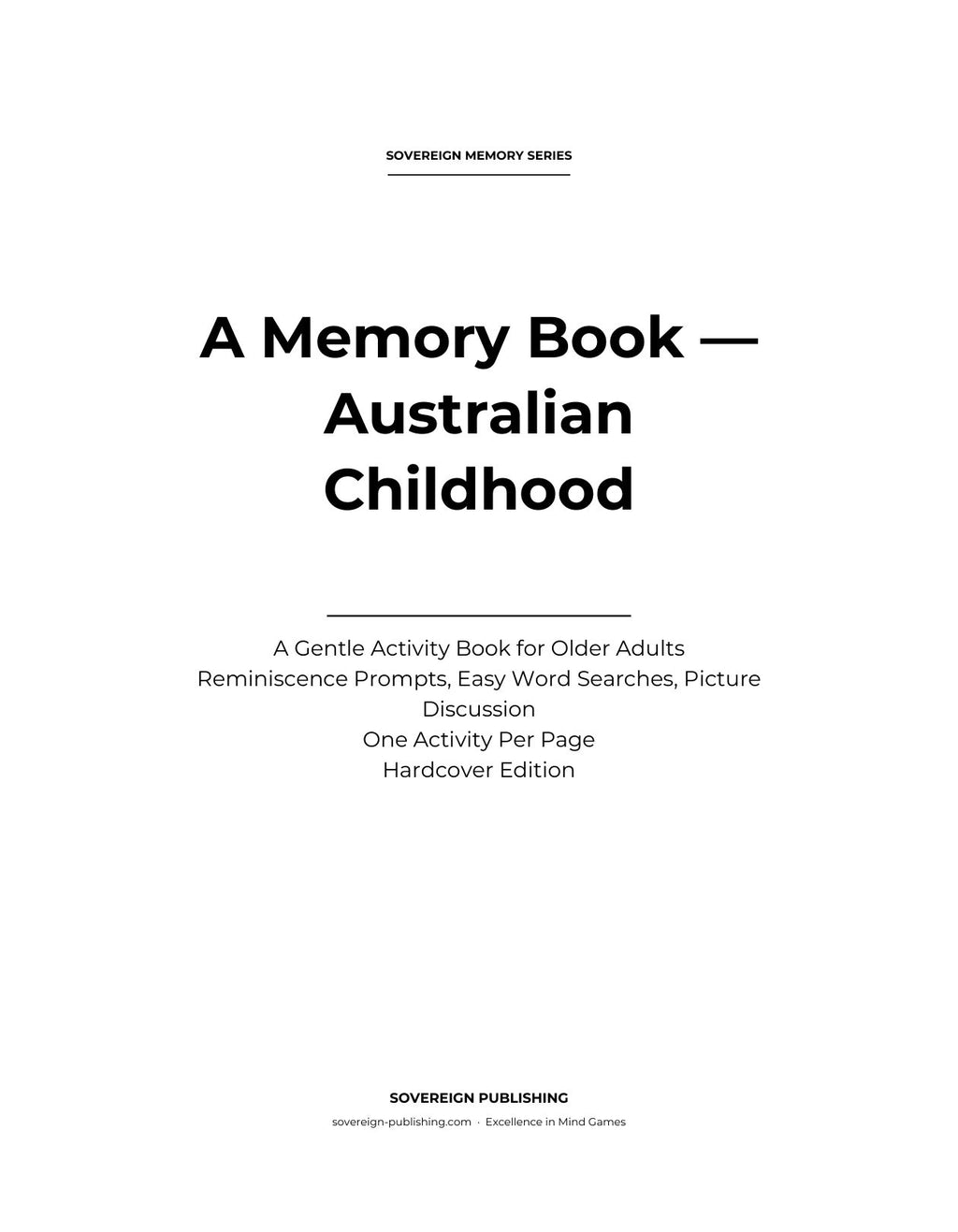 Inside this large-print memory keepsake book