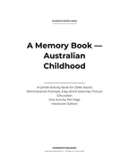 Inside this large-print memory keepsake book