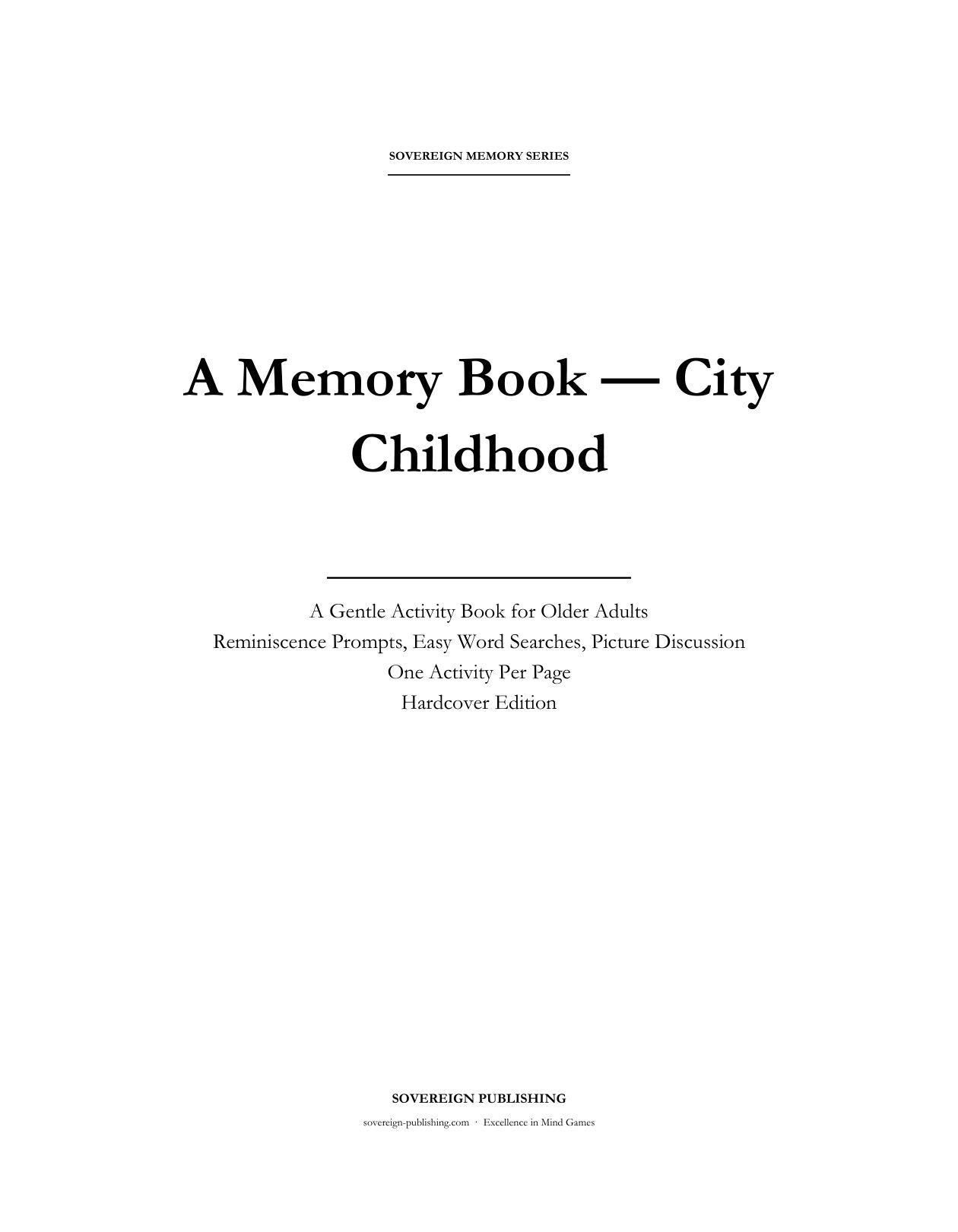 Inside this large-print memory keepsake book